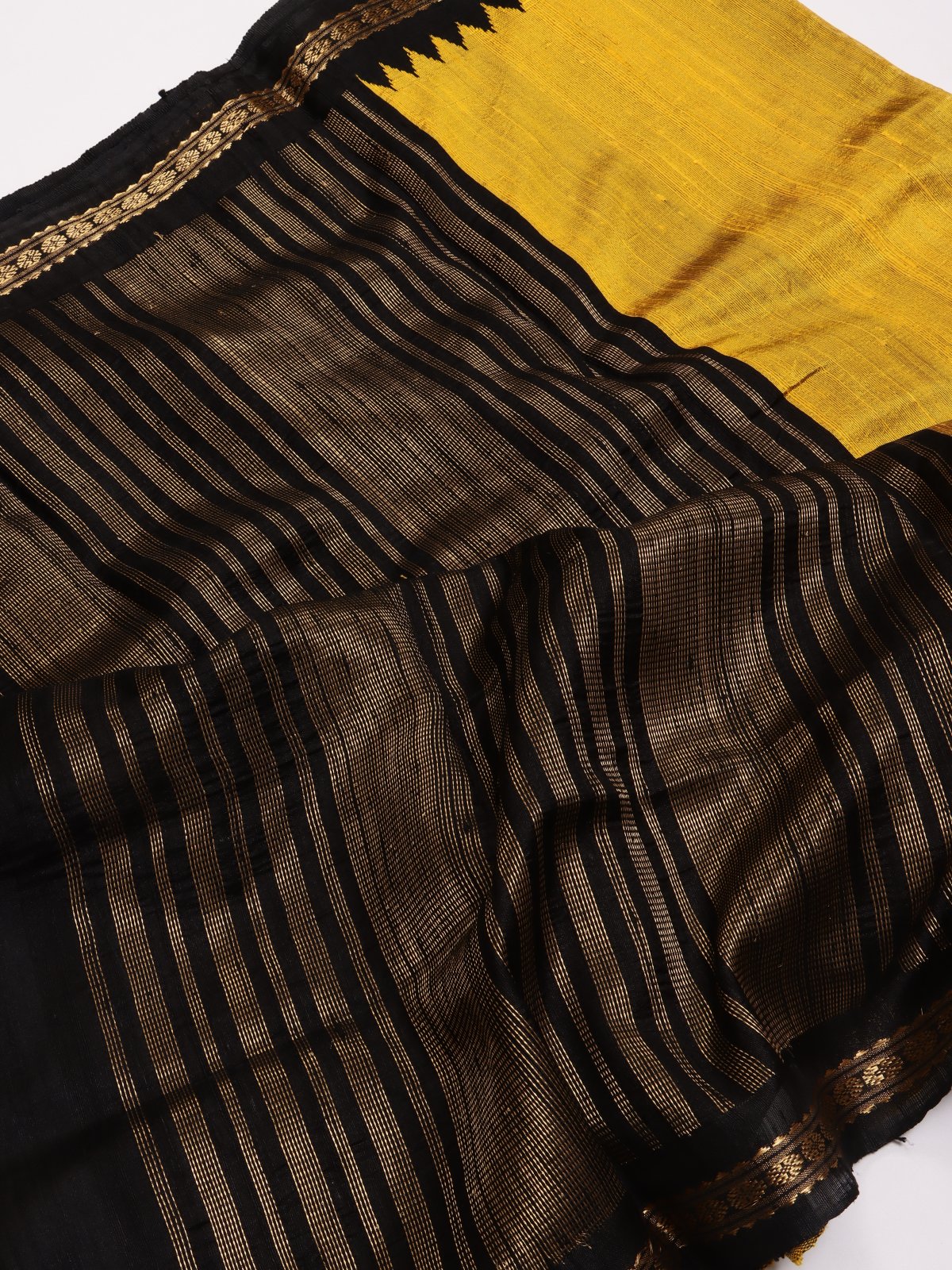 Yellow Pure Matka Silk Saree (Swara)