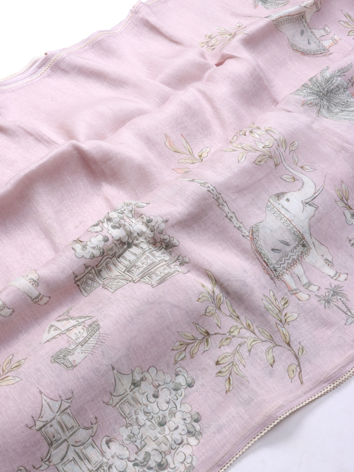 Pink Pure Mul Chanderi Saree (Swara)