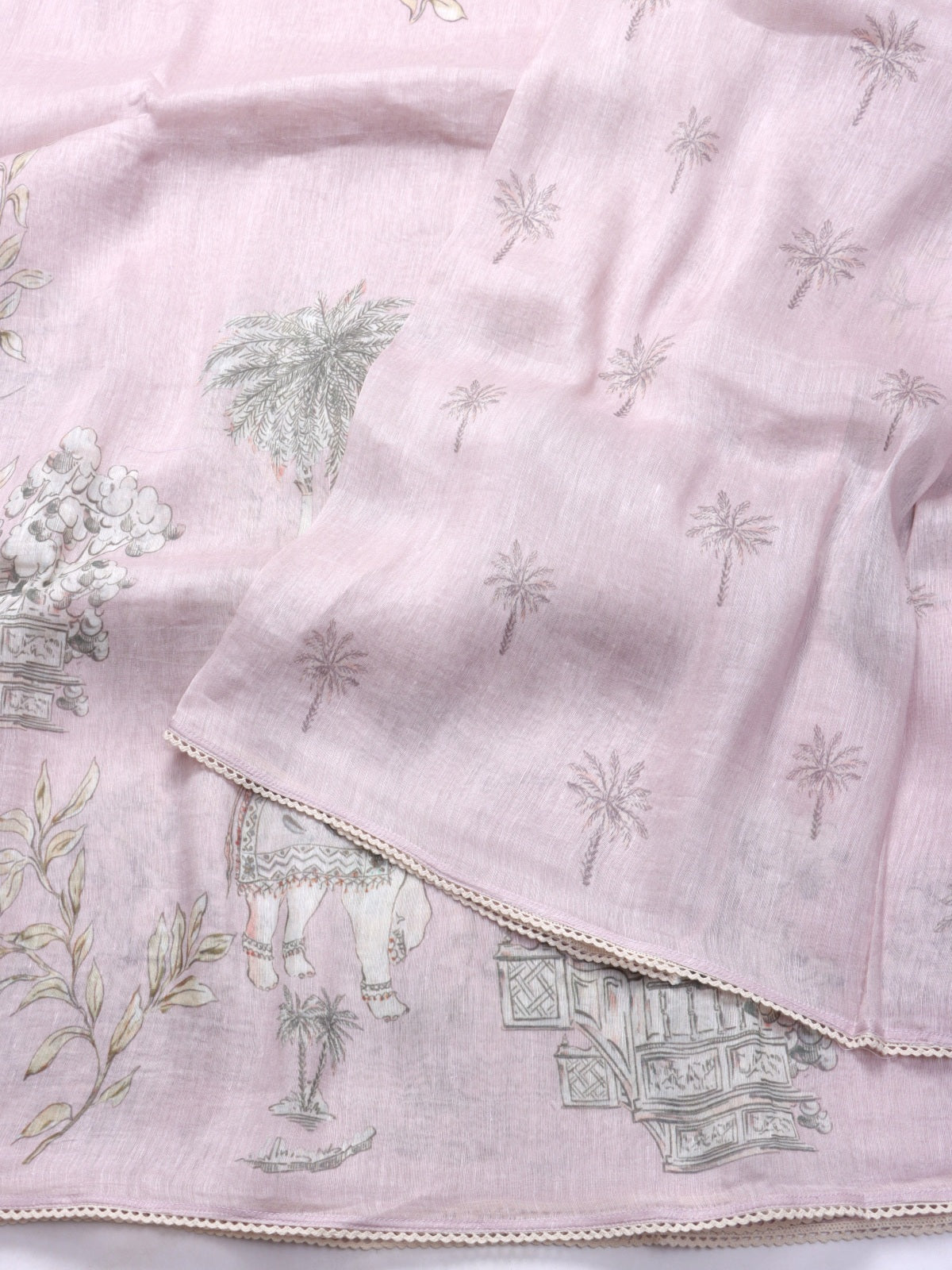 Pink Pure Mul Chanderi Saree (Swara)