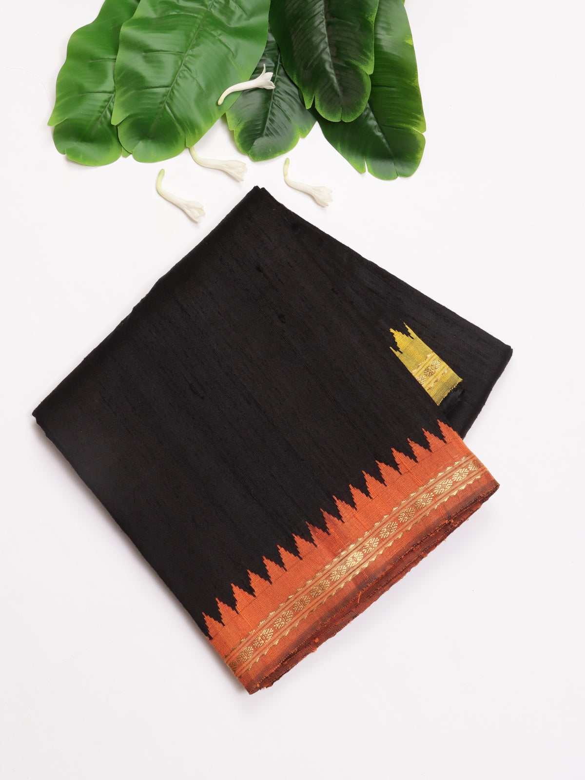 Black Ganga Jamuna Border Pure Matka Silk Saree (Swara)