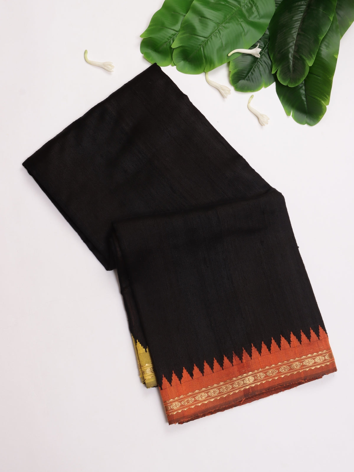 Black Ganga Jamuna Border Pure Matka Silk Saree (Swara)