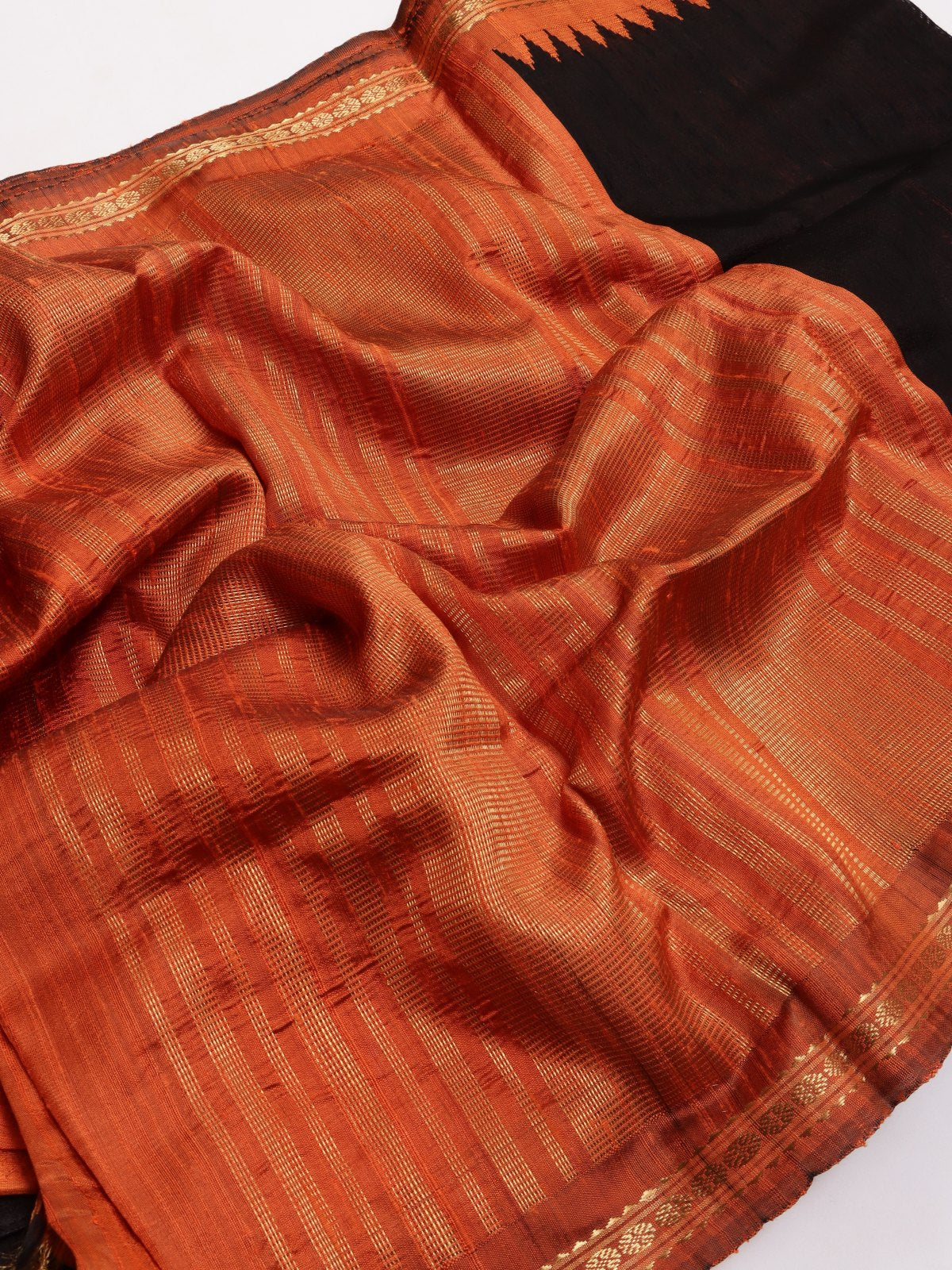 Black Ganga Jamuna Border Pure Matka Silk Saree (Swara)