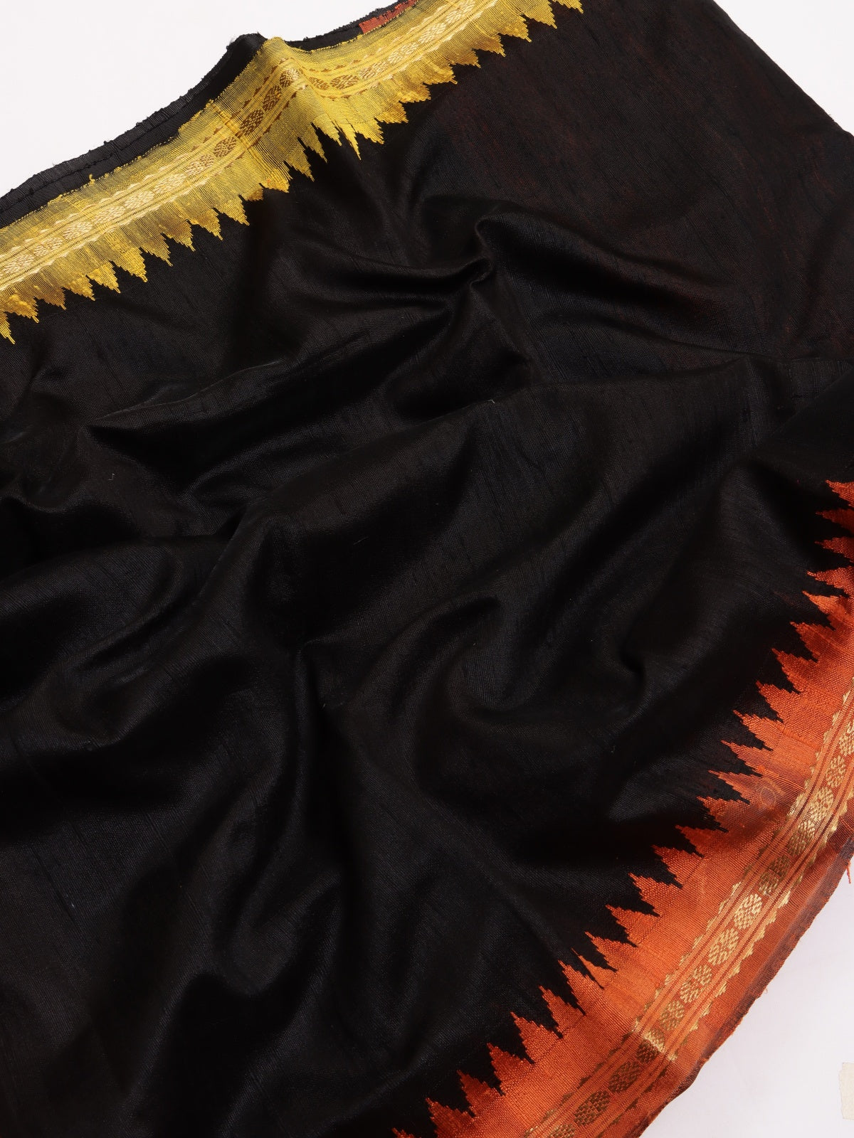 Black Ganga Jamuna Border Pure Matka Silk Saree (Swara)