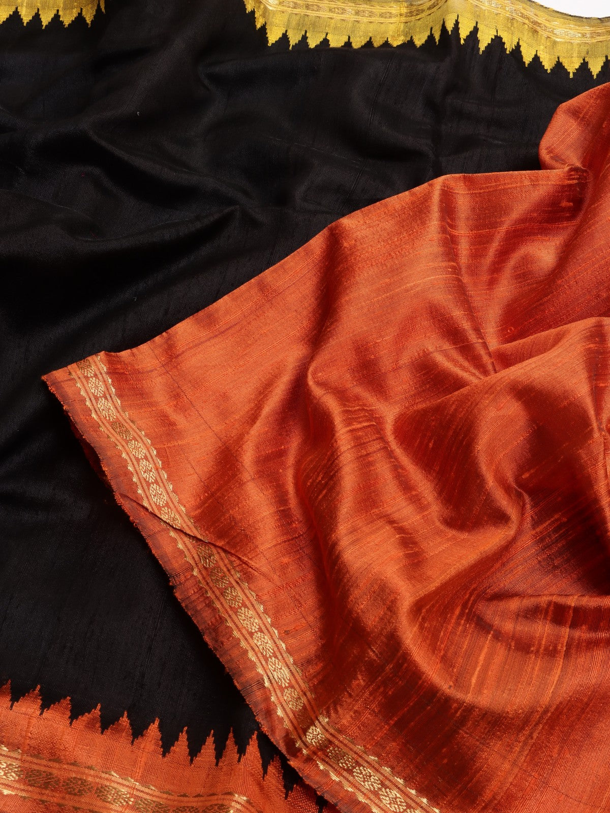 Black Ganga Jamuna Border Pure Matka Silk Saree (Swara)