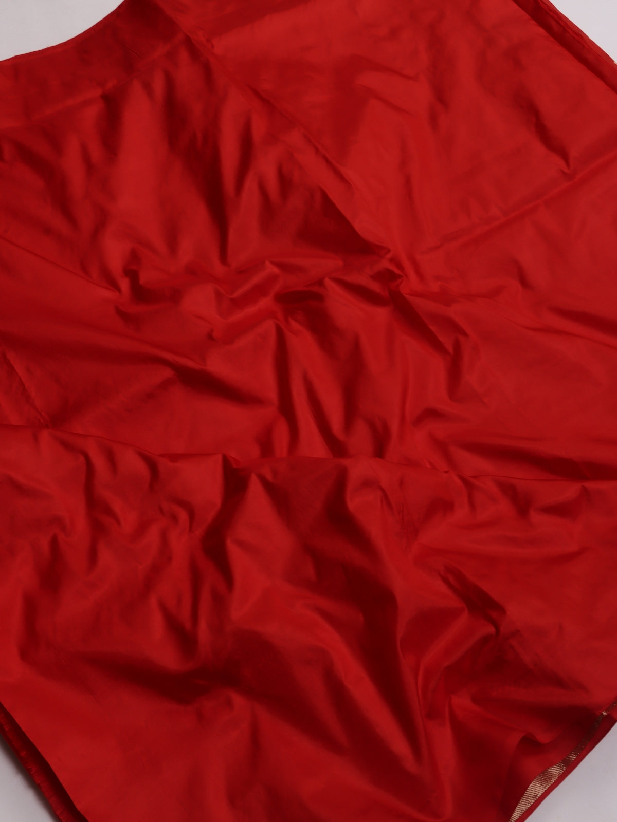 Red Pure Kathan Banarasi Silk Dress Material (Swara)