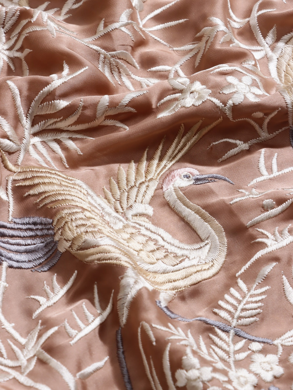 Peach Parsi Work Satin Saree (Swara)