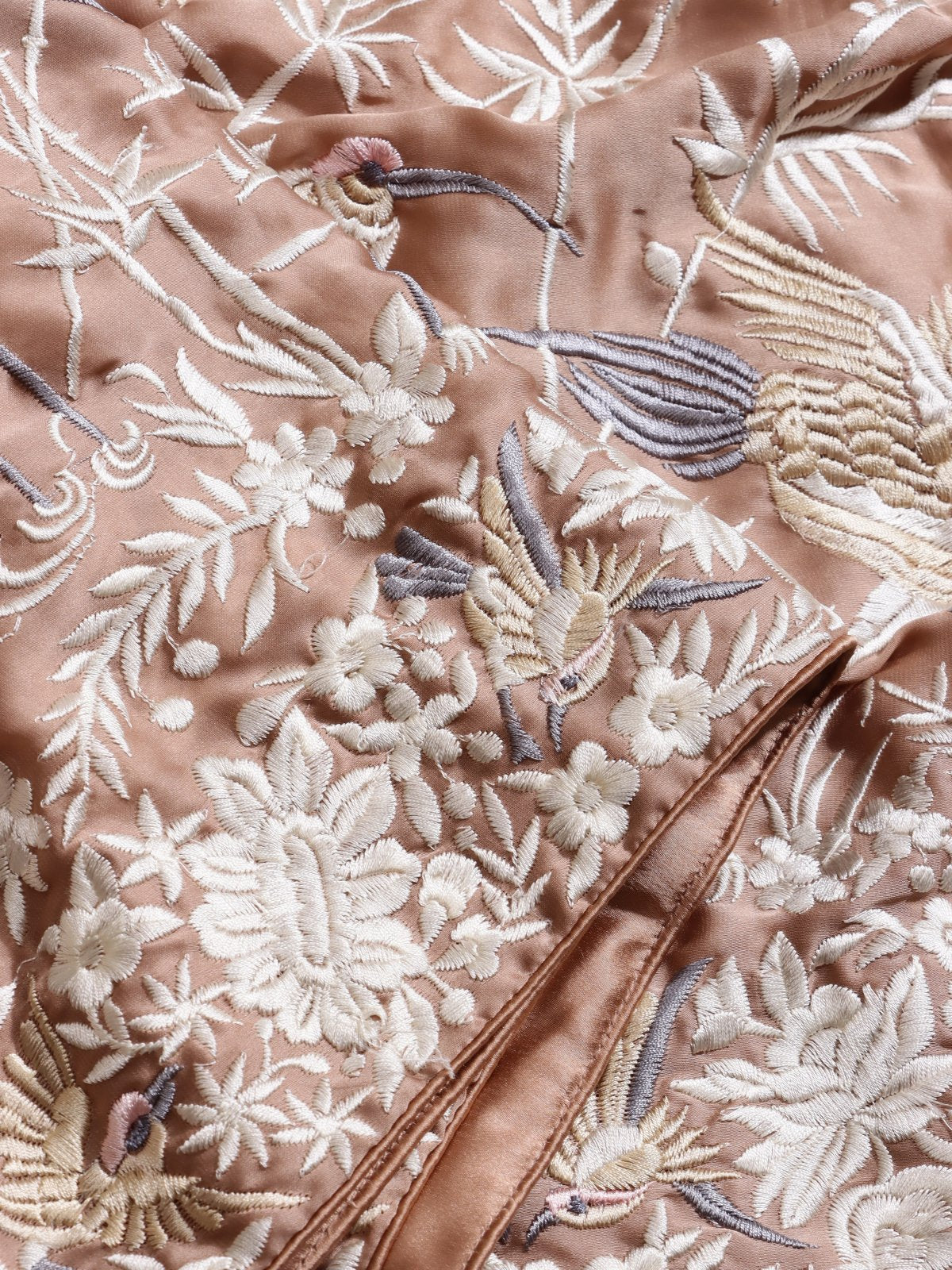 Peach Parsi Work Satin Saree (Swara)