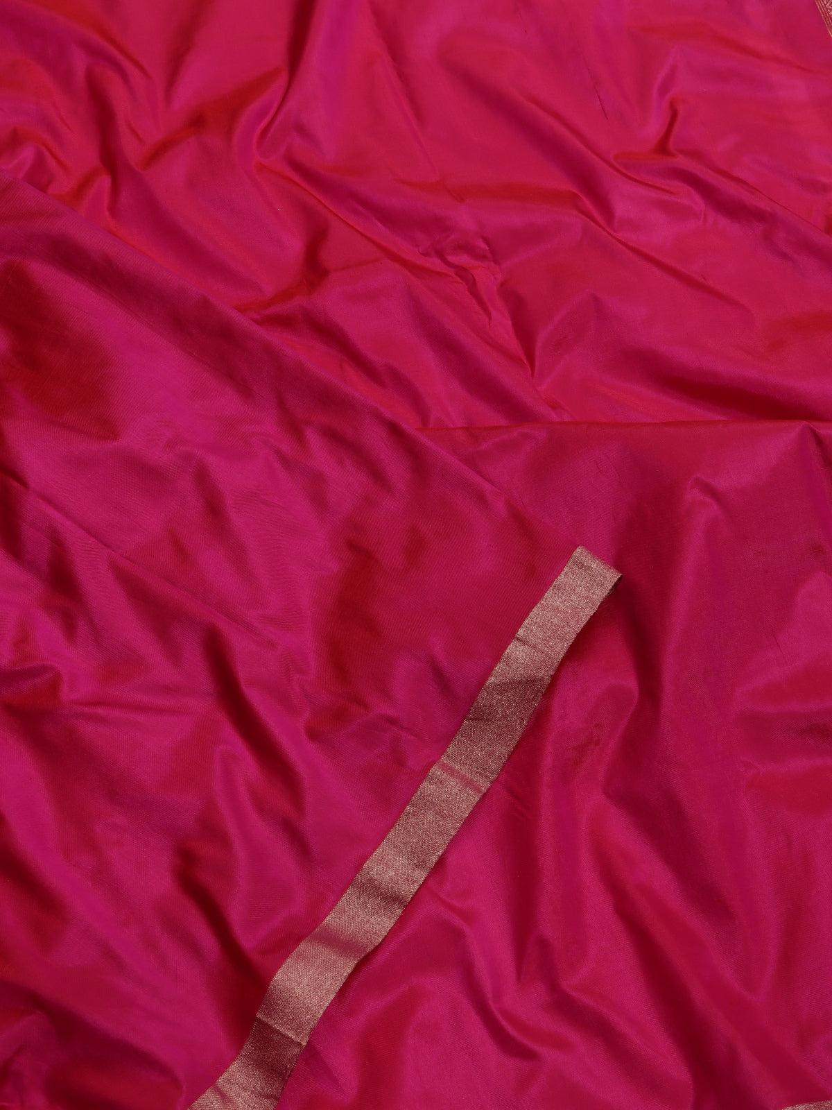 Magenta Pure Kathan Banarasi Silk Dress Material (Swara)