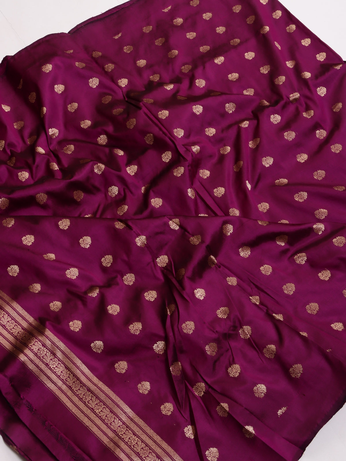 Magenta Pure Kathan Banarasi Silk Dress Material (Swara)