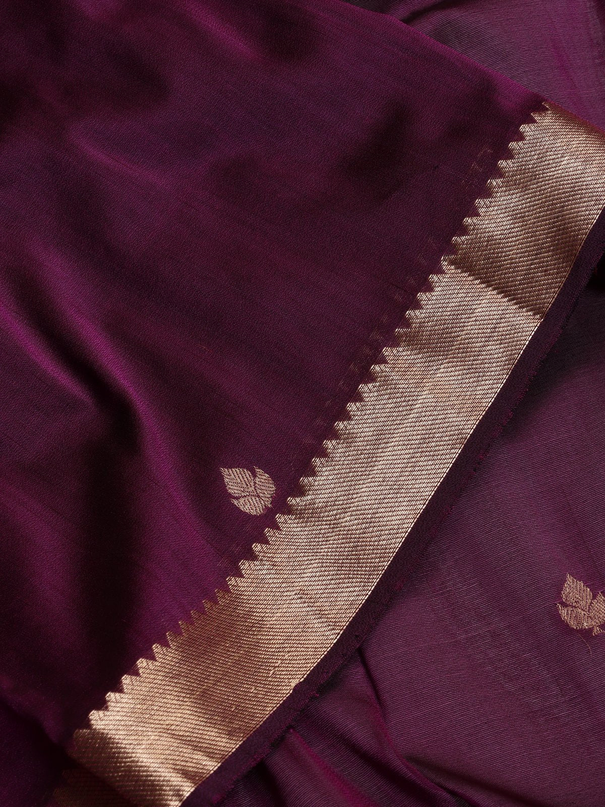 Magenta Pure Kathan Banarasi Silk Dress Material (Swara)