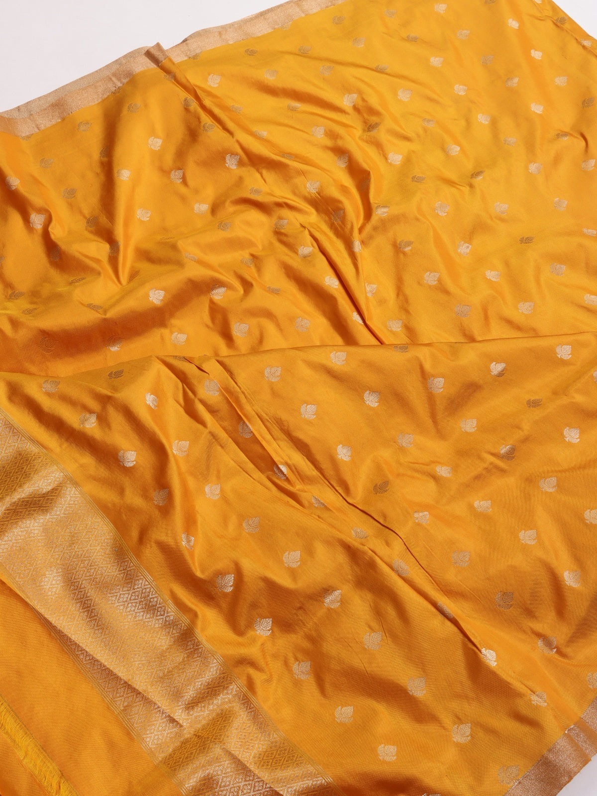 Yellow Pure Kathan Banarasi Silk Dress Material (Swara)