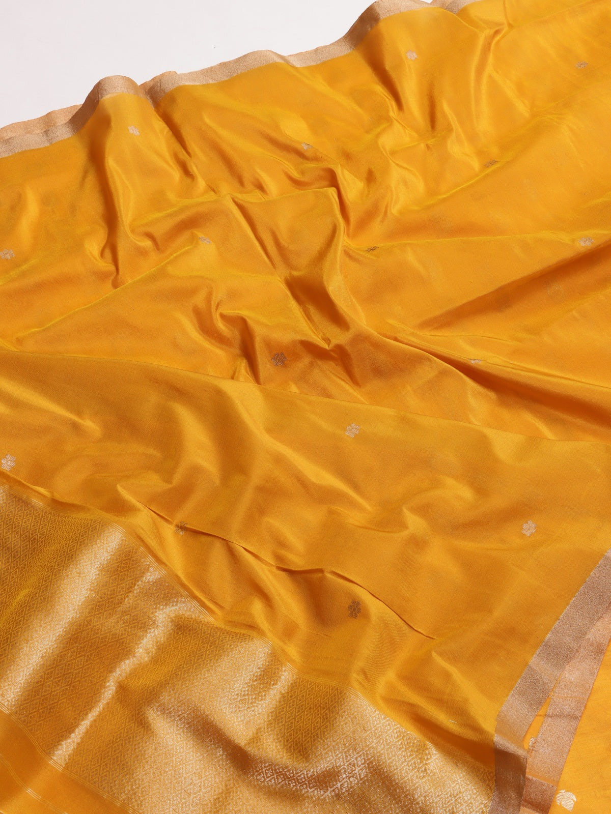 Yellow Pure Kathan Banarasi Silk Dress Material (Swara)