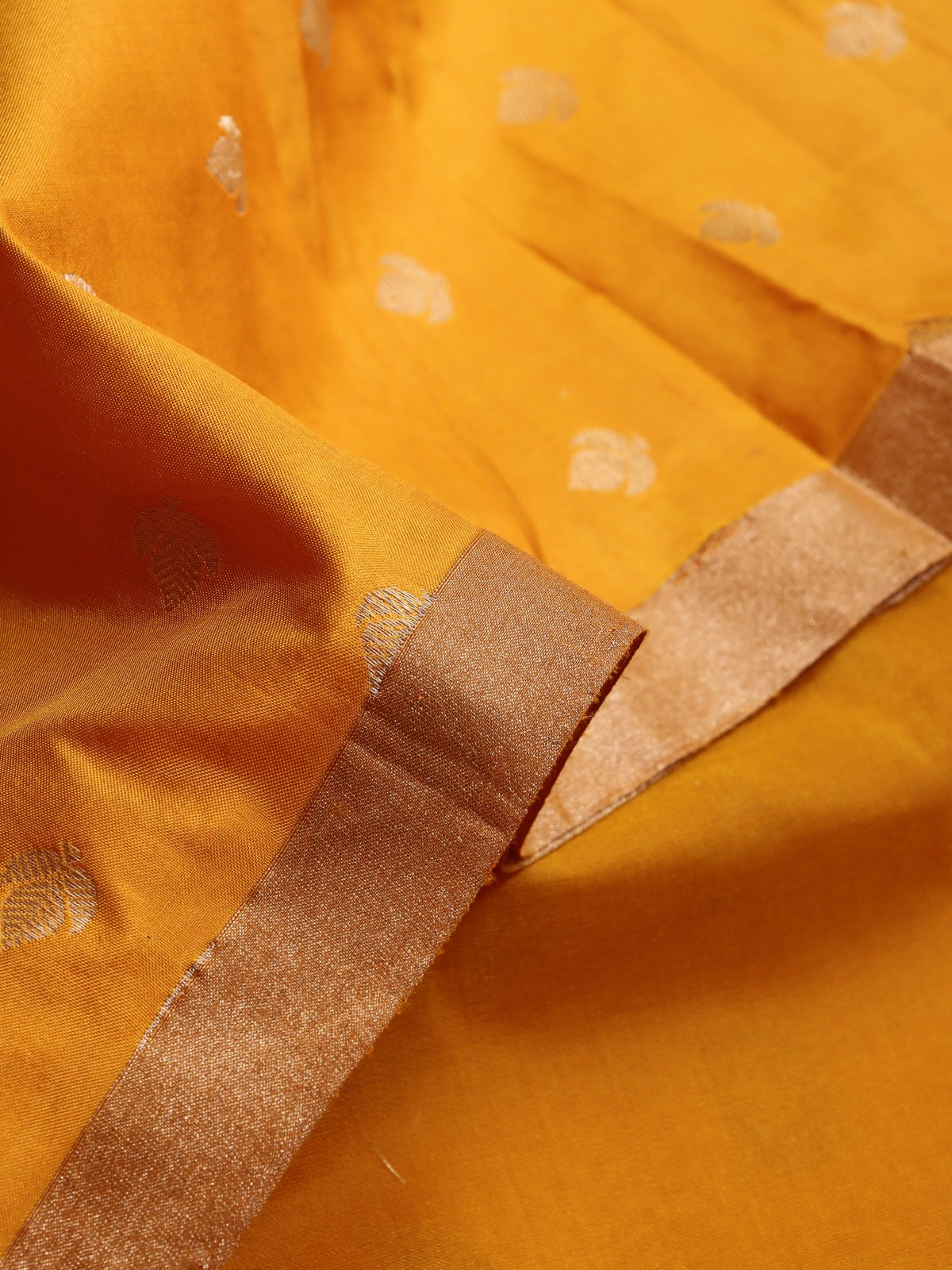 Yellow Pure Kathan Banarasi Silk Dress Material (Swara)