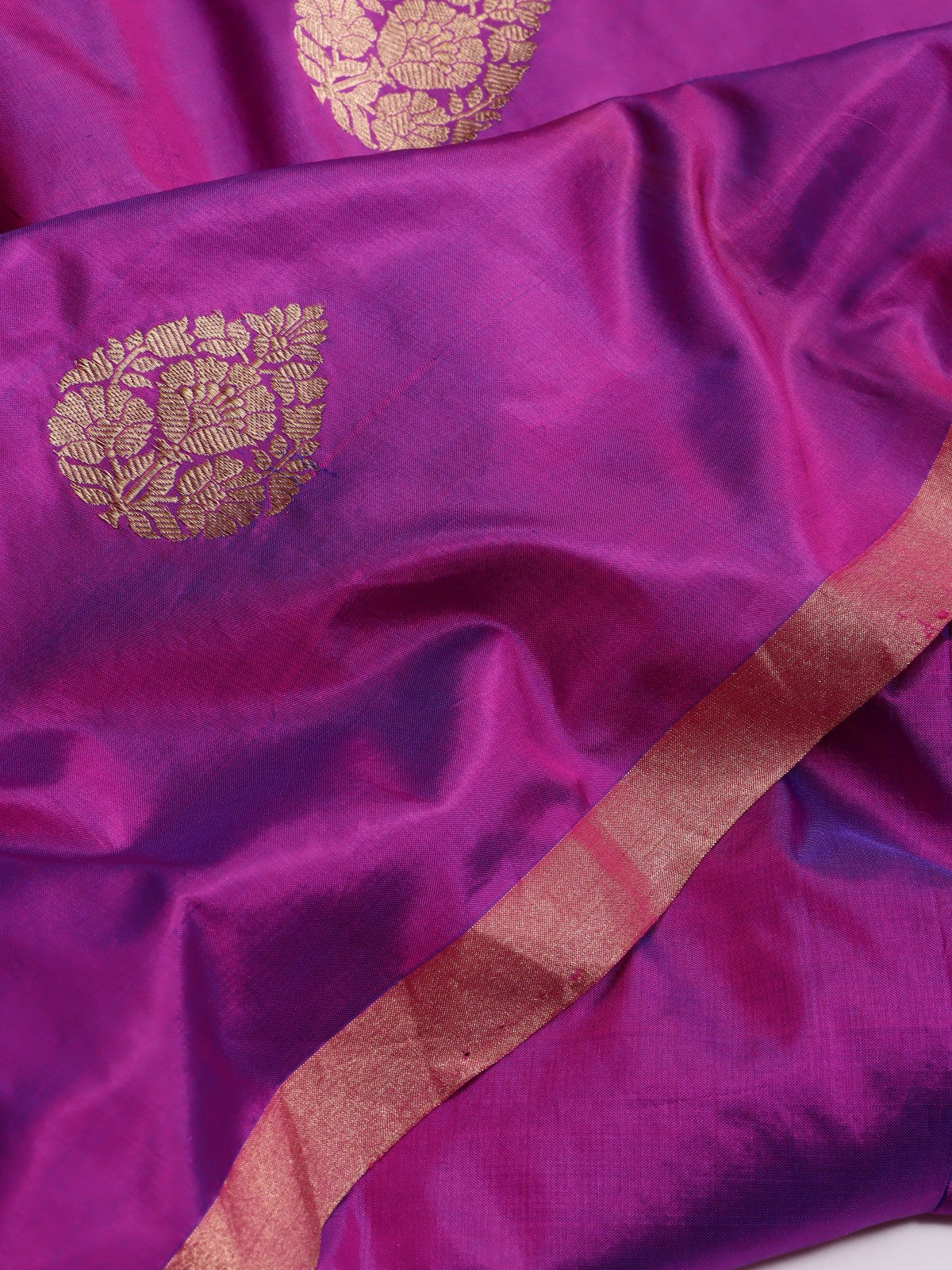 Magenta Pure Kathan Banarasi Silk Dress Material (Swara)
