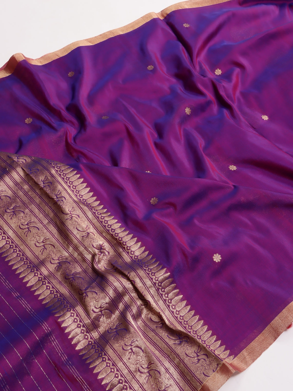 Magenta Pure Kathan Banarasi Silk Dress Material (Swara)