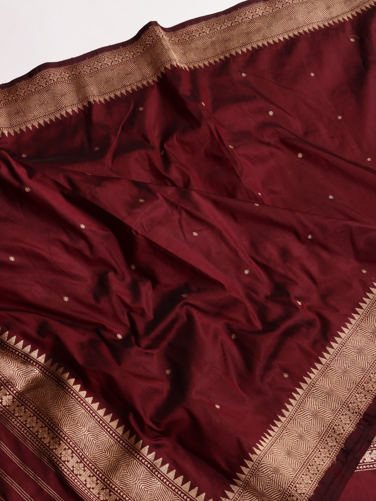 Brown Pure Kathan Banarasi Silk Dress Material (Swara)