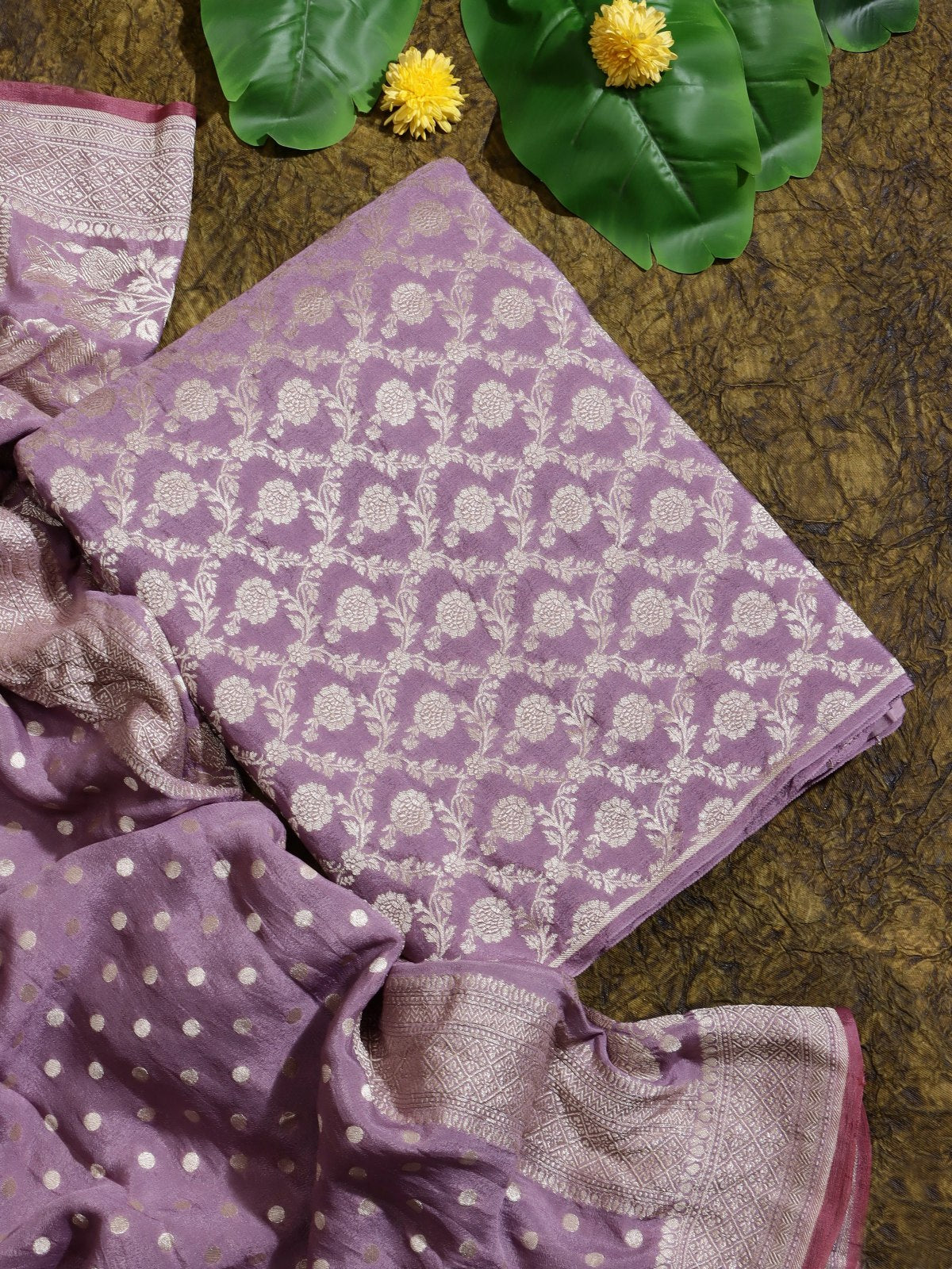 Lavender Pure Georgette Dress Material (Swara)