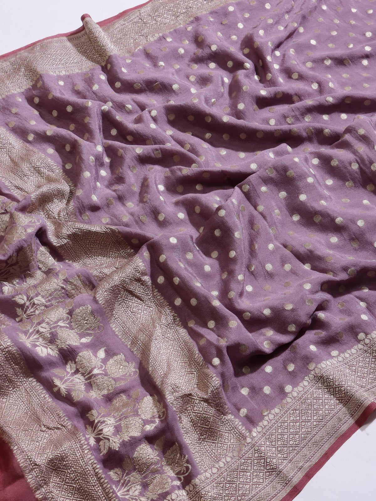 Lavender Pure Georgette Dress Material (Swara)