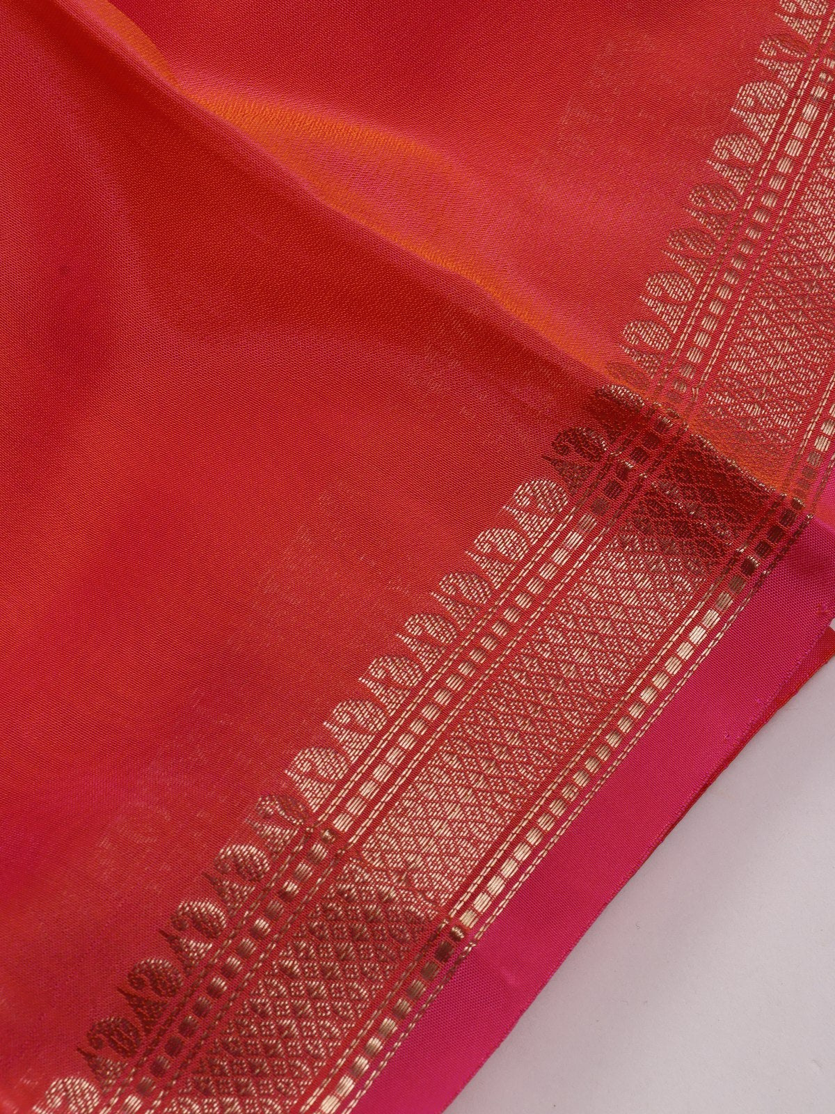 Orange Pure Kathan Banarasi Silk Dress Material (Swara)