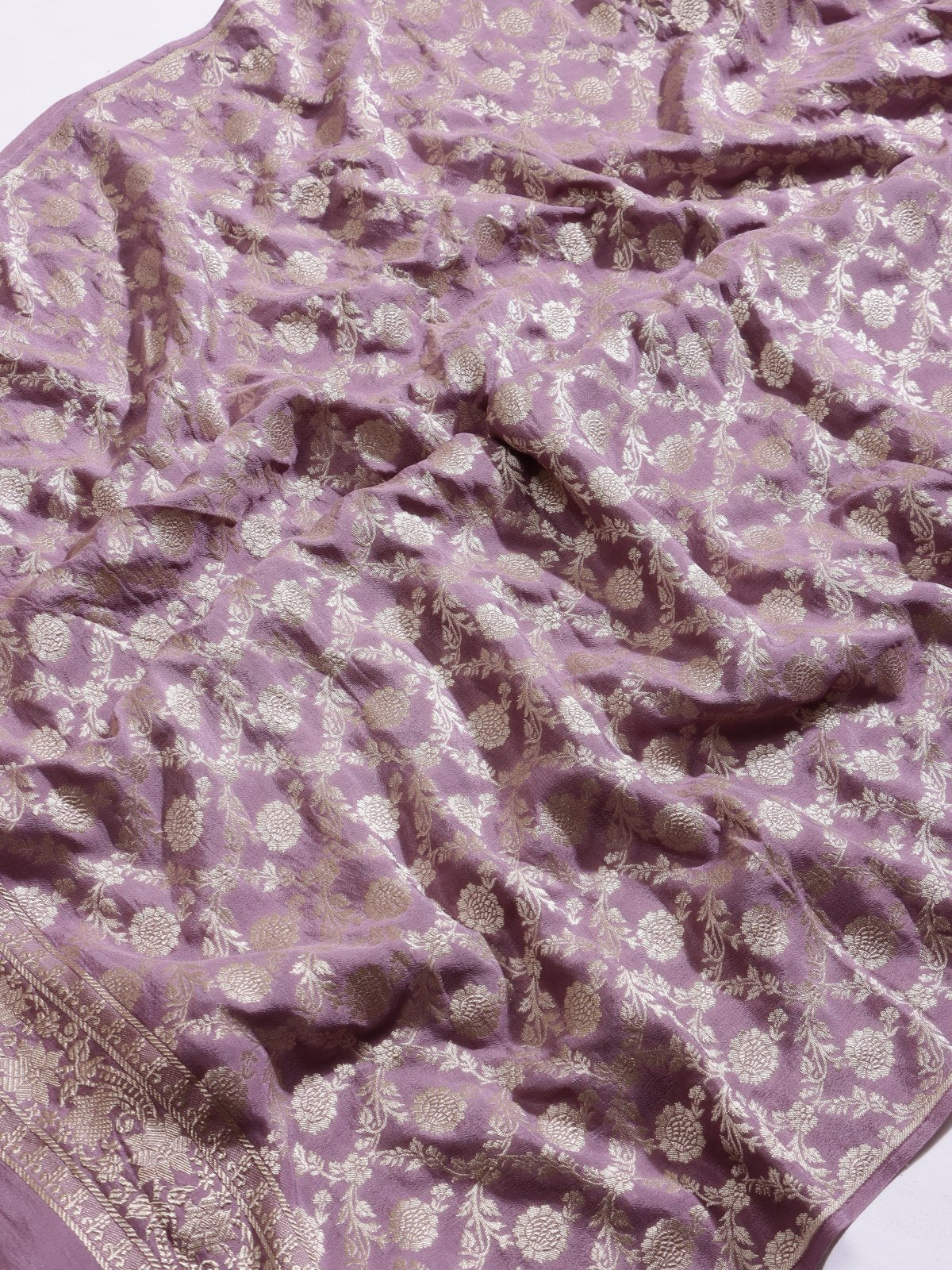 Lavender Pure Georgette Dress Material (Swara)