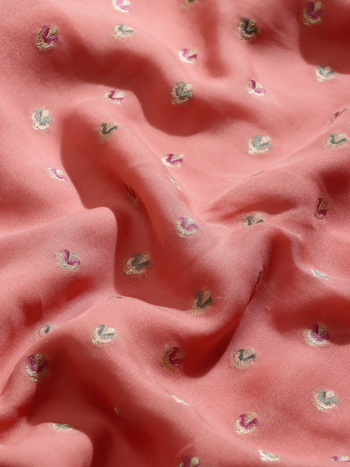 Peach Pure Georgette Dress Material (Swara)