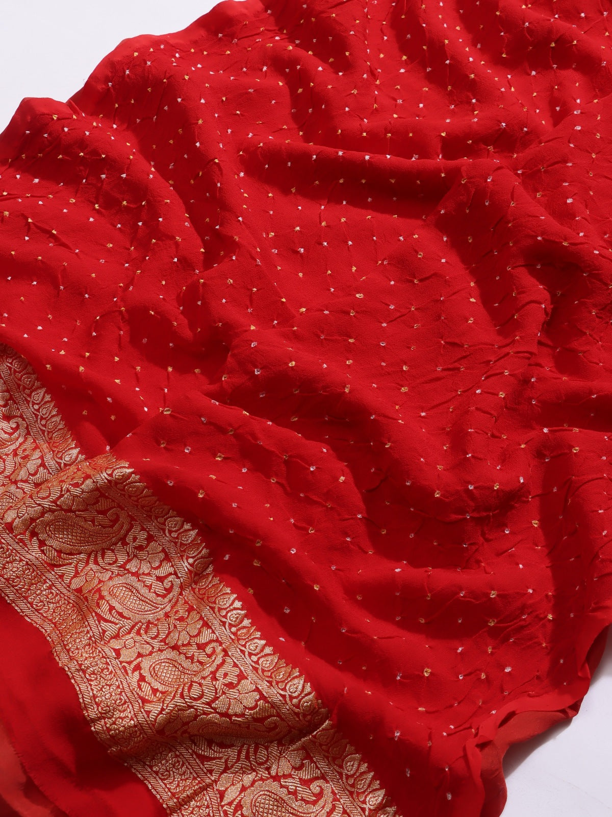 Red Pure Georgette Dress Material (Swara)