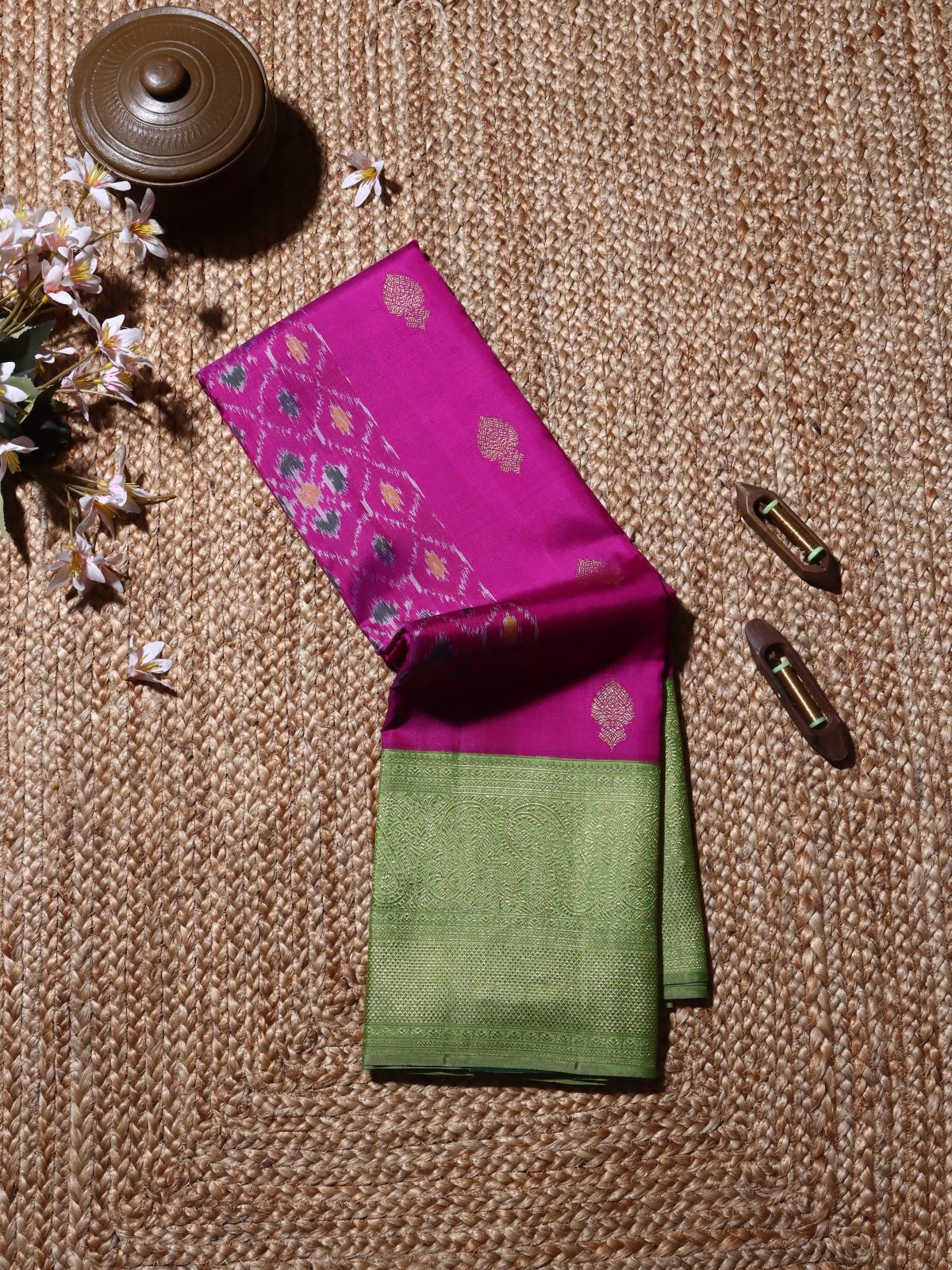 Pink Pure Kanchi Silk Saree 3G (Swara)