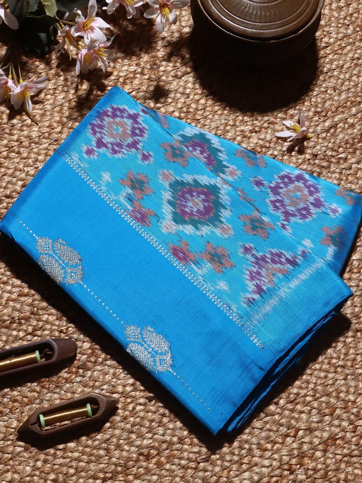 Blue Patola Kanchi Silk Saree (Swara)