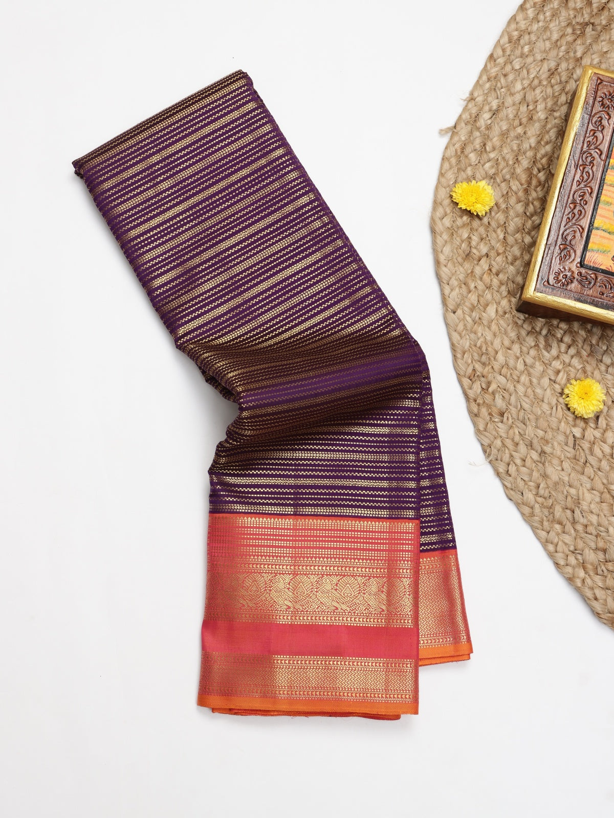 Purple Pure Kanchi Silk Saree (Swara)