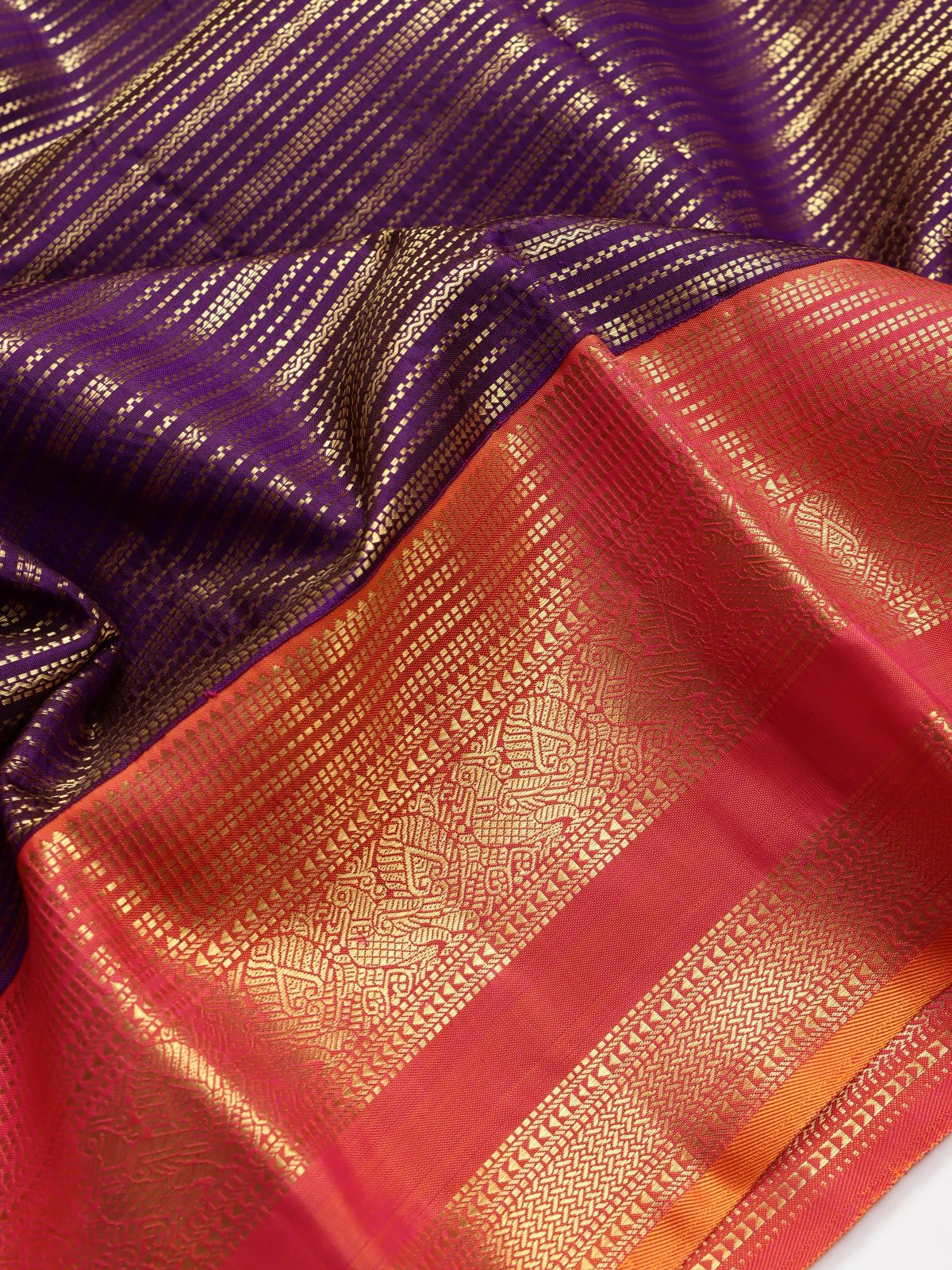 Purple Pure Kanchi Silk Saree (Swara)
