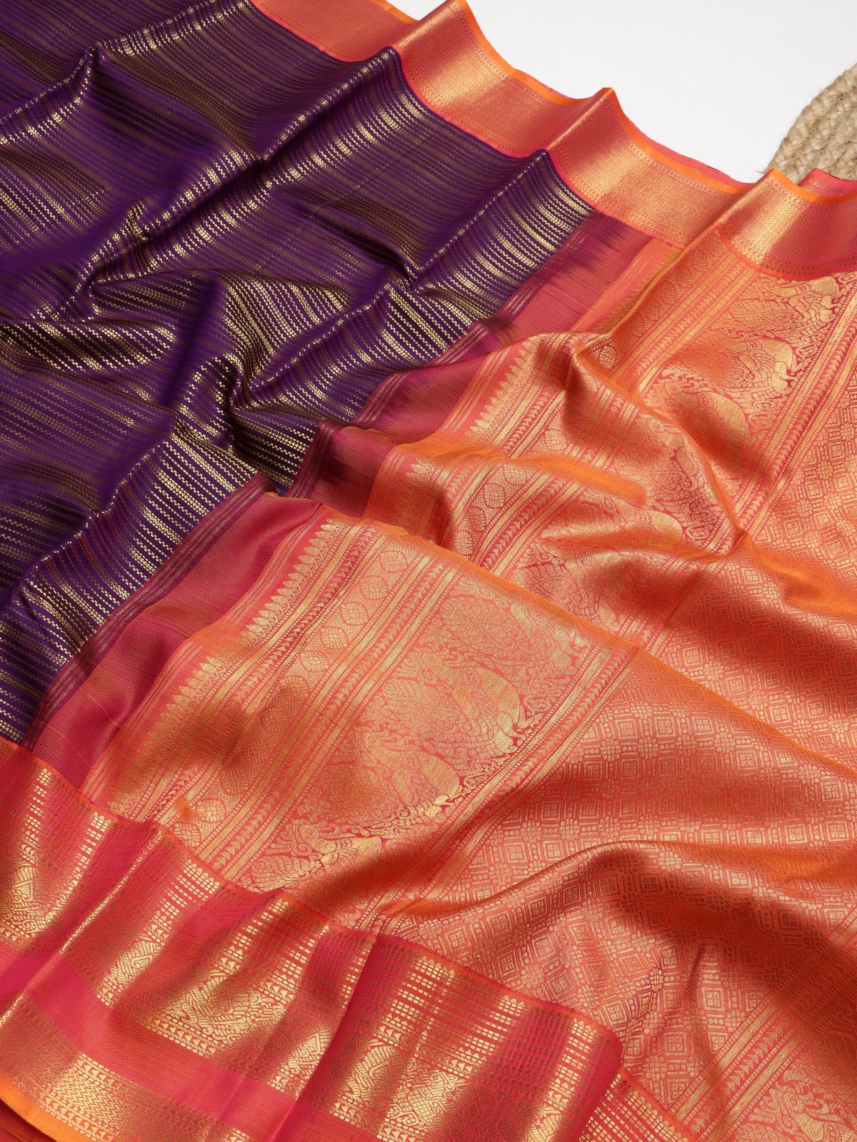 Purple Pure Kanchi Silk Saree (Swara)