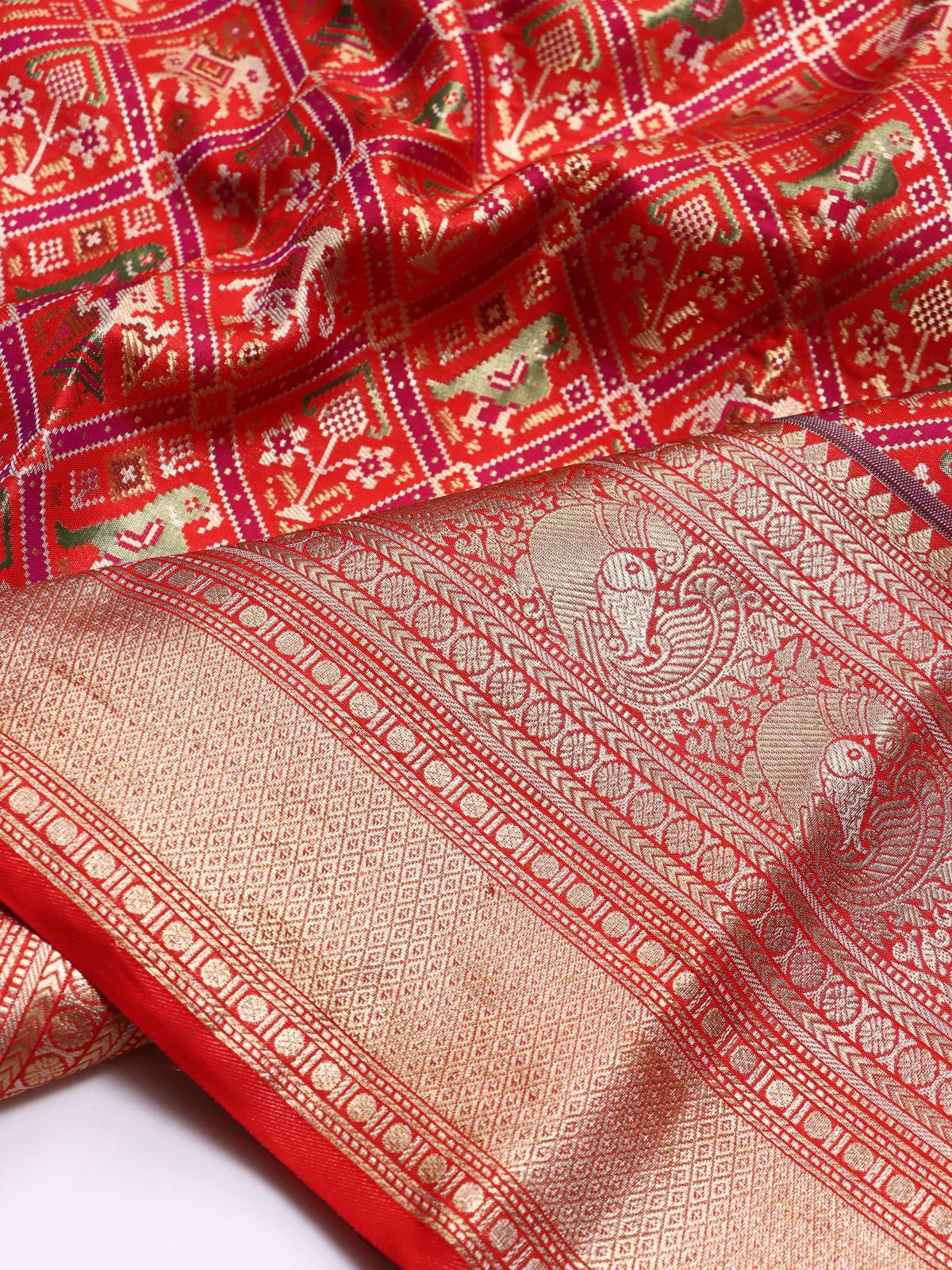 Red Pure Kanchi Silk Saree 2G (Swara)