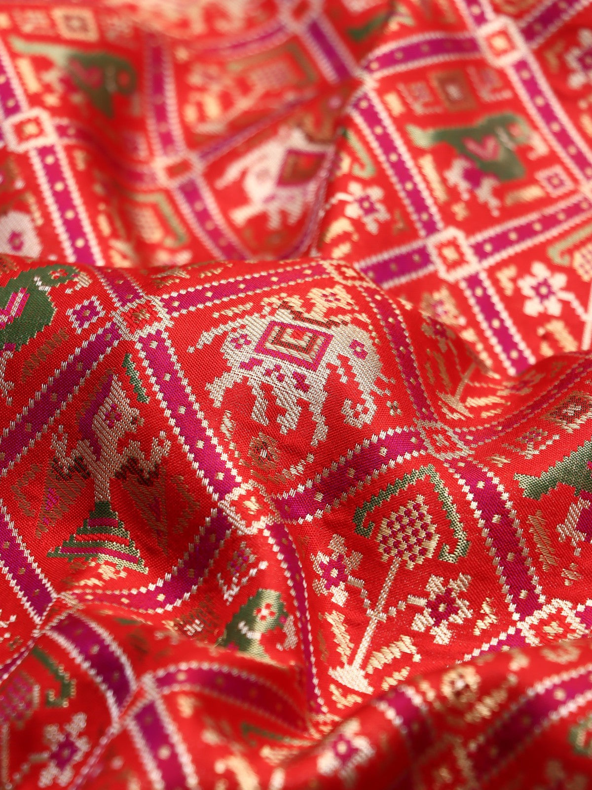 Red Pure Kanchi Silk Saree 2G (Swara)