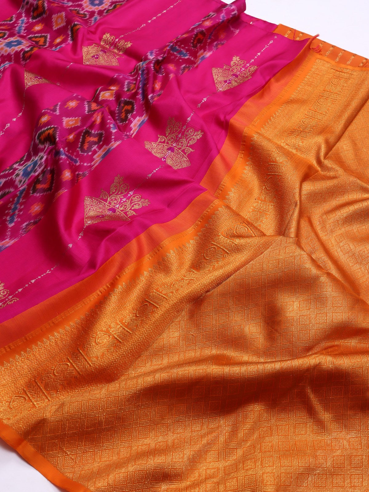 Pink Patola Kanchi Silk Saree (Swara)