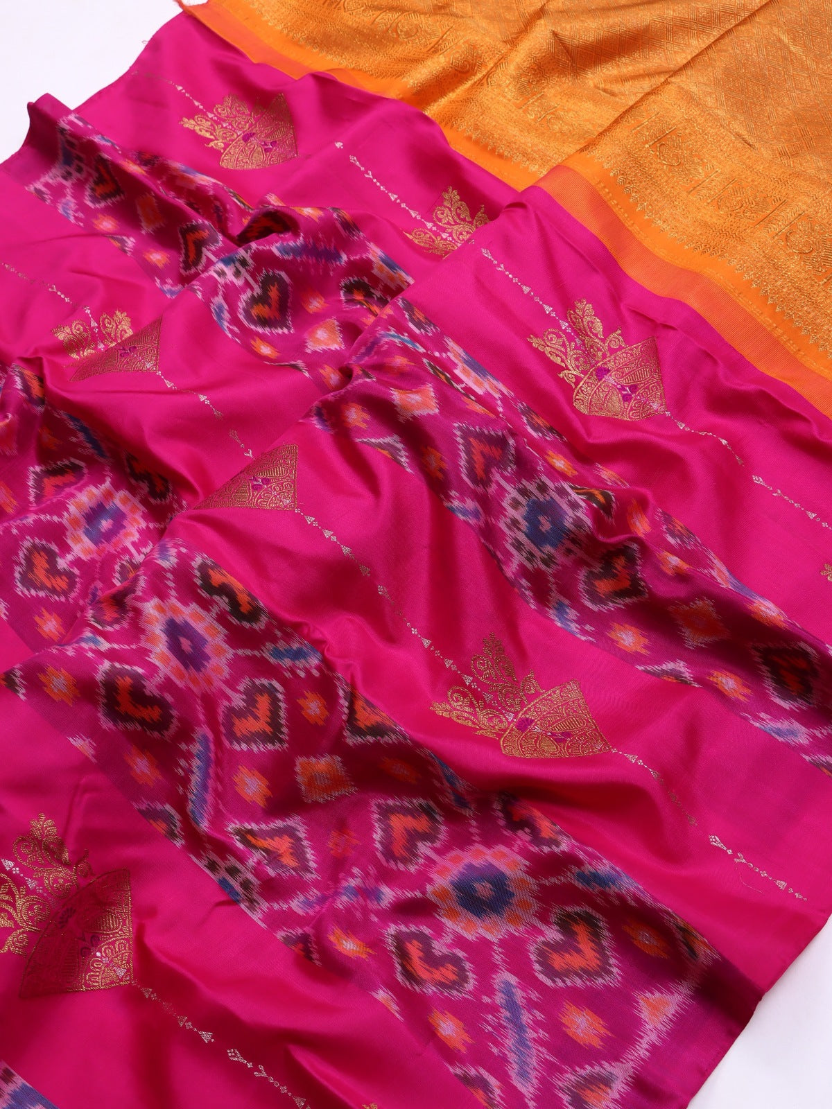 Pink Patola Kanchi Silk Saree (Swara)