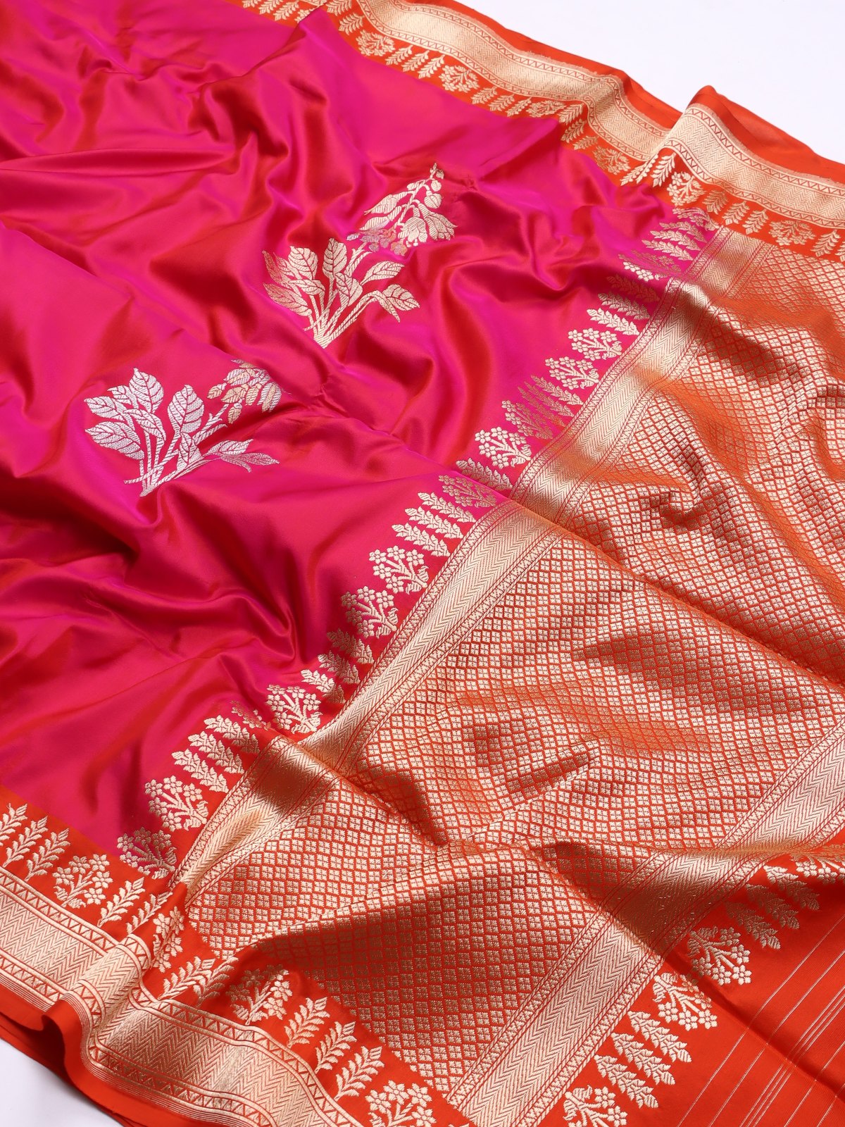 Pink Pure Kathan Silk Saree (Swara)