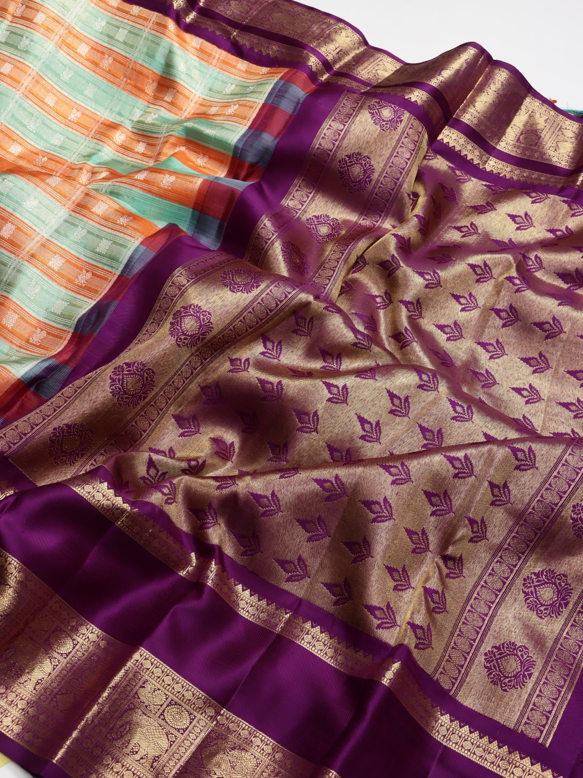 Purple Pure Kanchi Silk Saree (Swara)