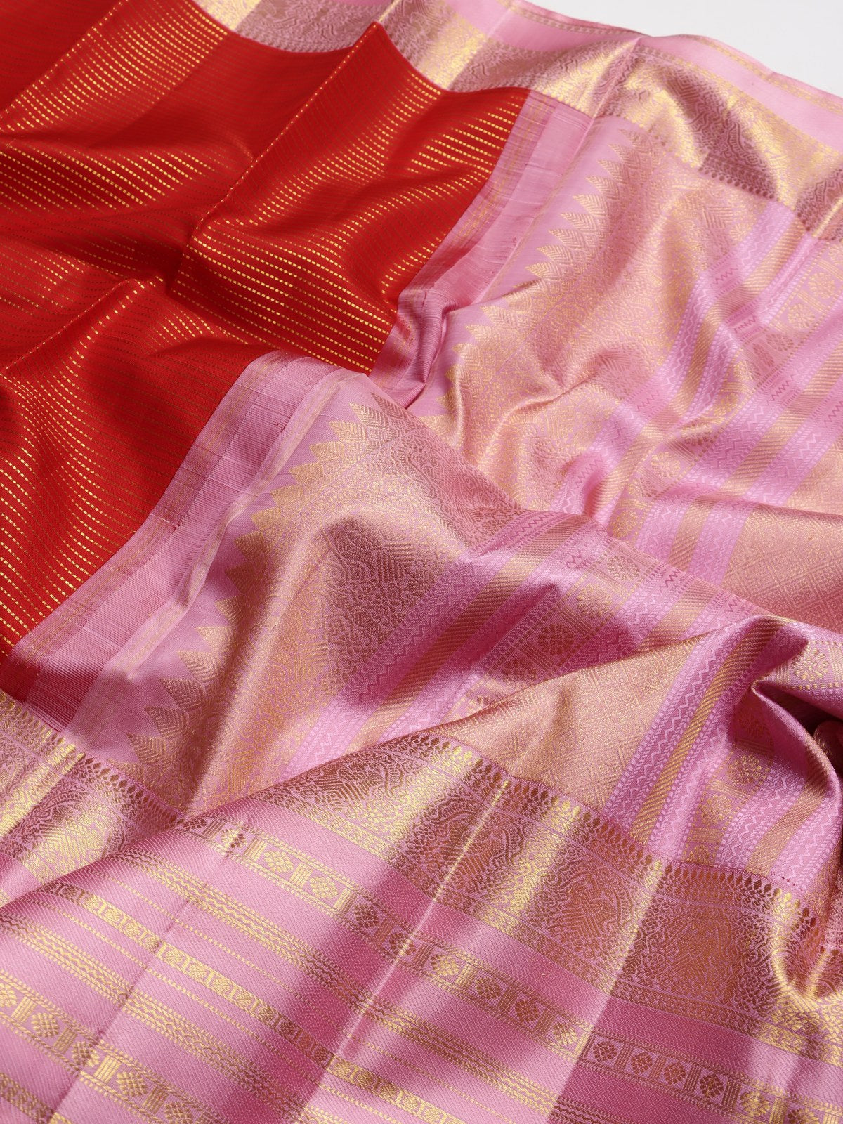 Red Pure Kanchi Silk Saree (Swara)