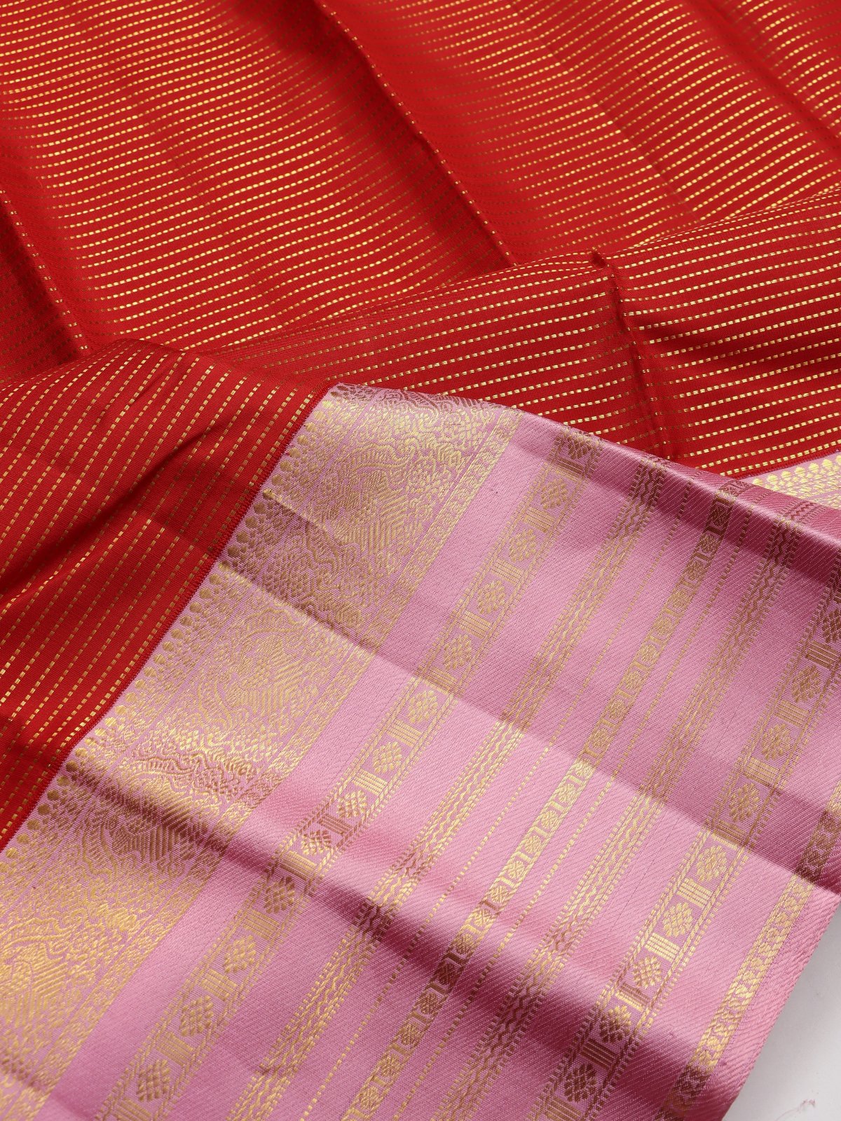 Red Pure Kanchi Silk Saree (Swara)