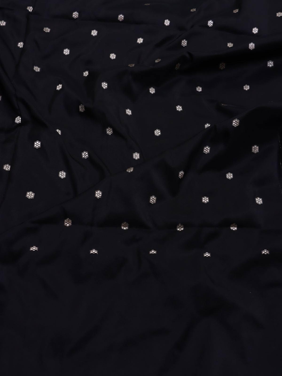Black Pure Kathan Scallop Border Silk Saree (Swara)