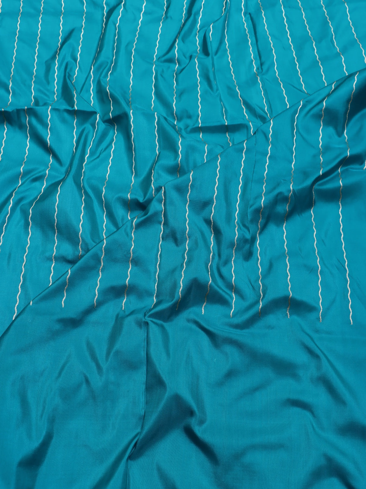 Teal Pure Kathan Silk Saree (Swara)