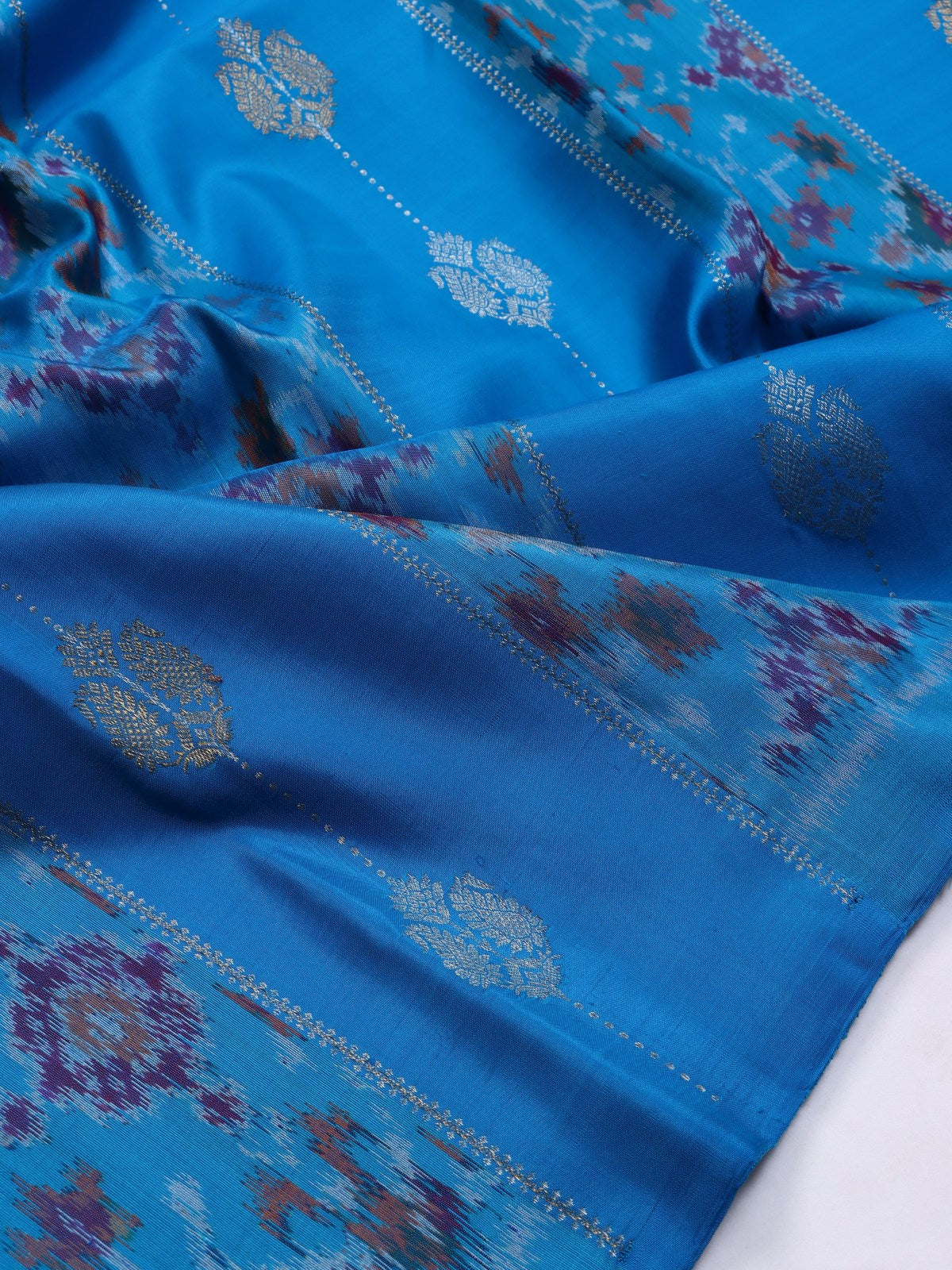 Blue Patola Kanchi Silk Saree (Swara)