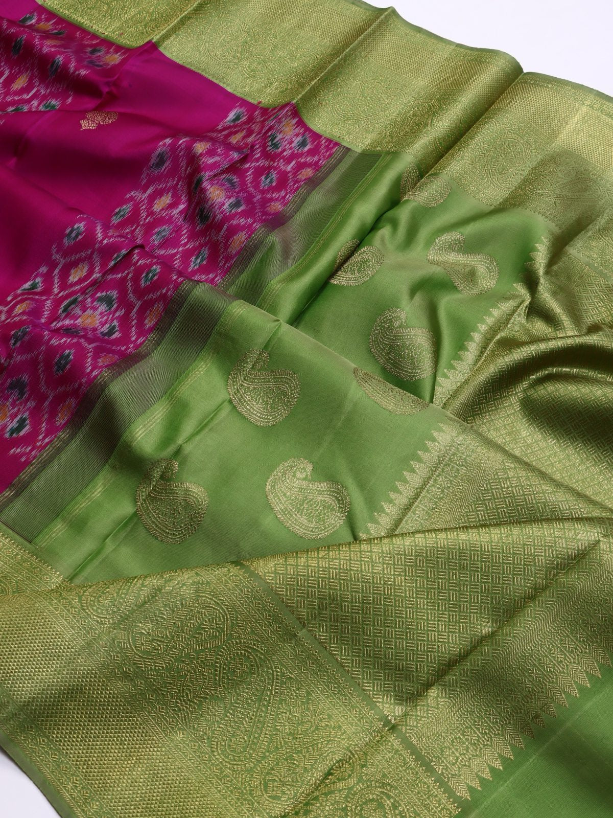 Pink Pure Kanchi Silk Saree 3G (Swara)
