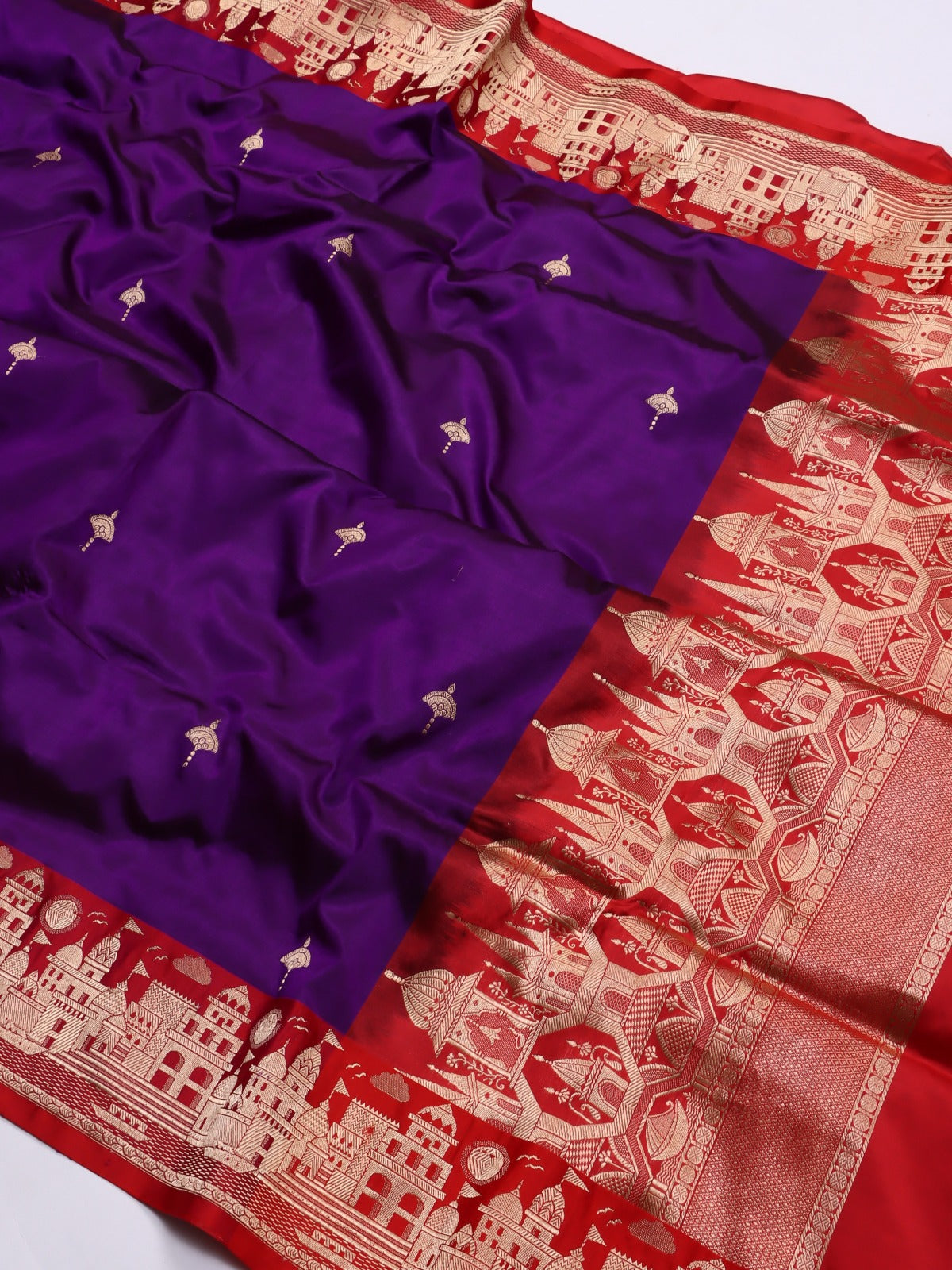 Purple Pure Kathan Silk Saree (Swara)