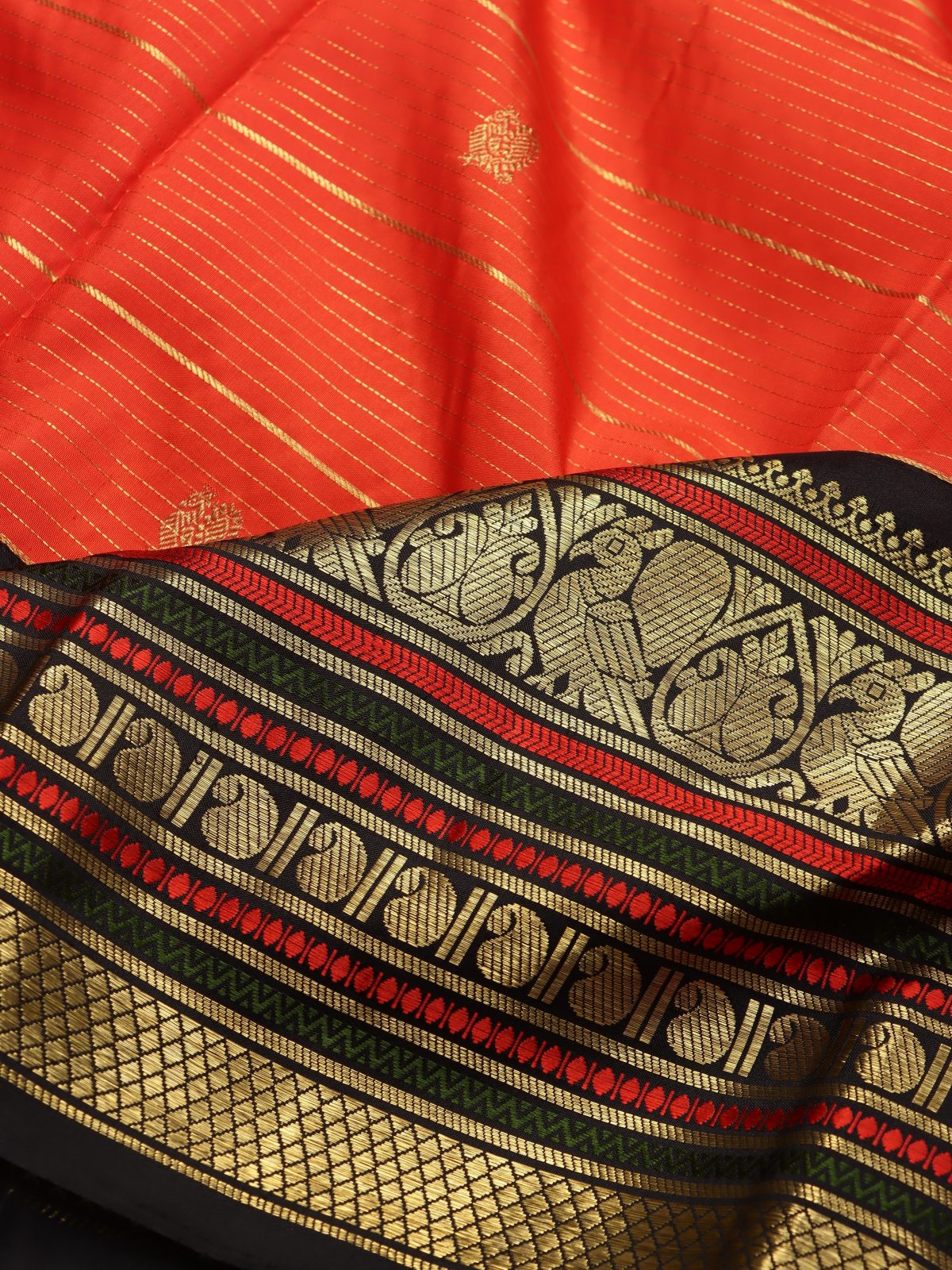 Red Pure Kanchi Silk Saree (Swara)