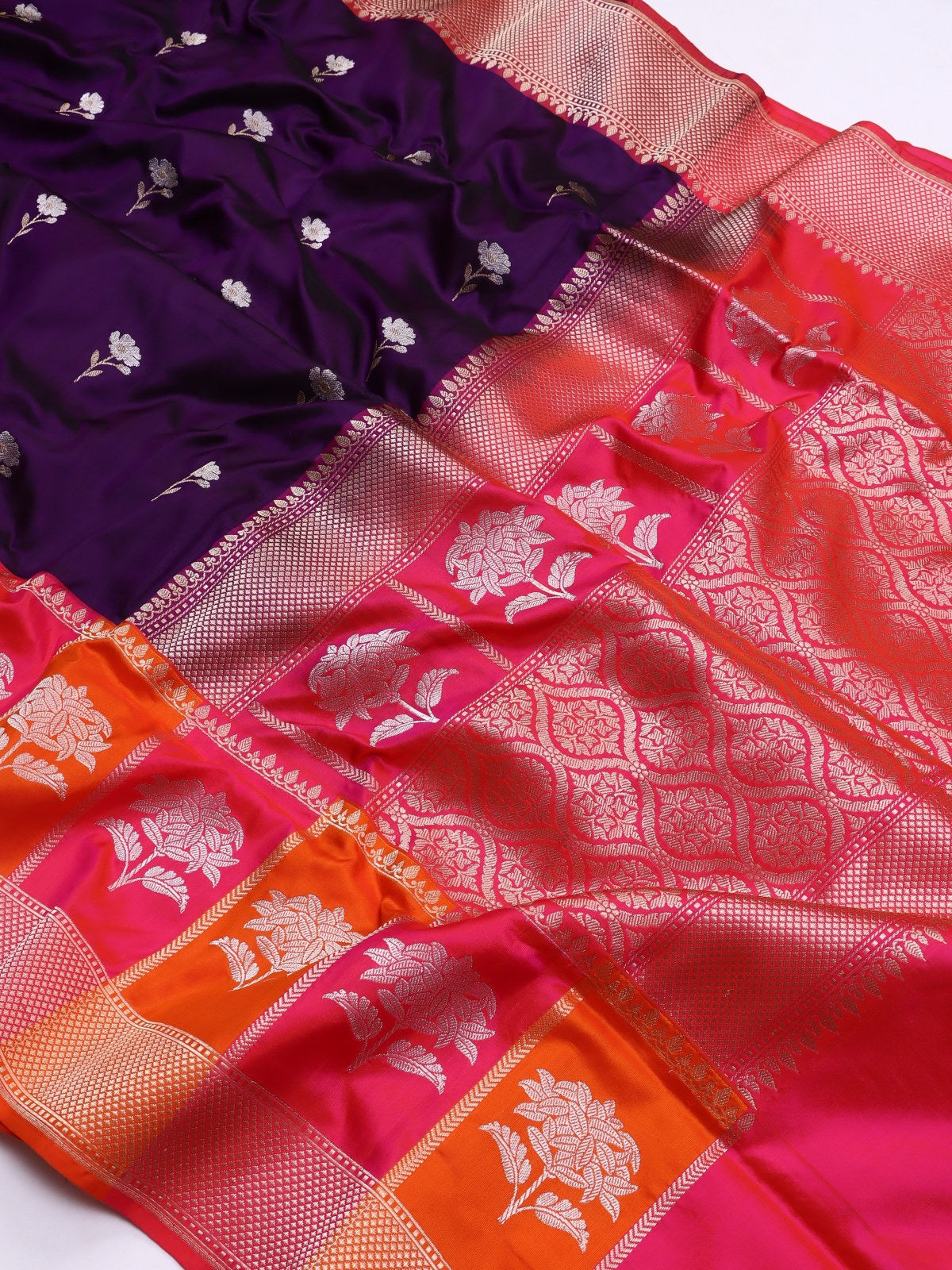 Purple Pure Kathan Silk Saree (Swara)