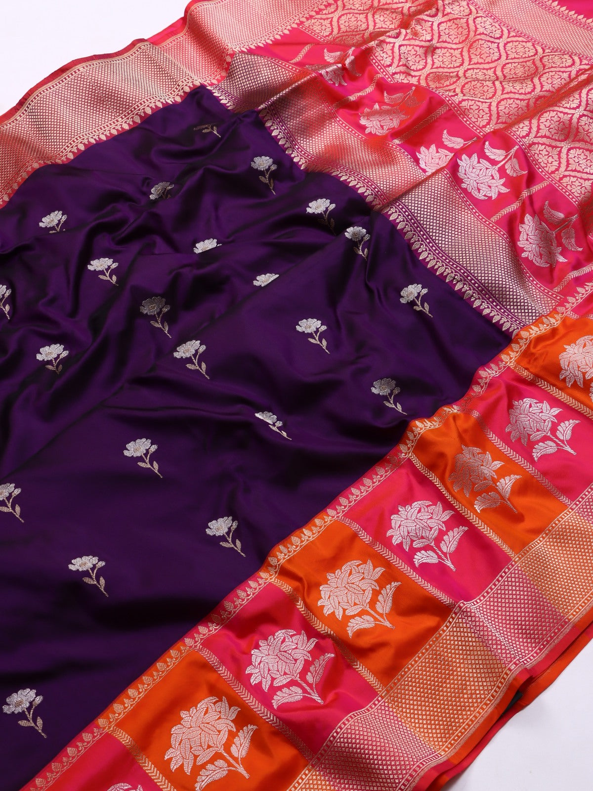Purple Pure Kathan Silk Saree (Swara)