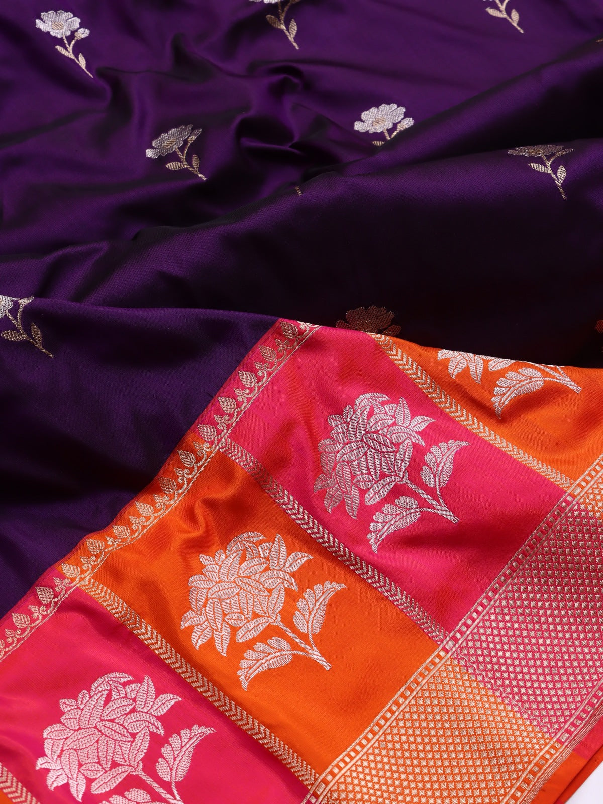 Purple Pure Kathan Silk Saree (Swara)