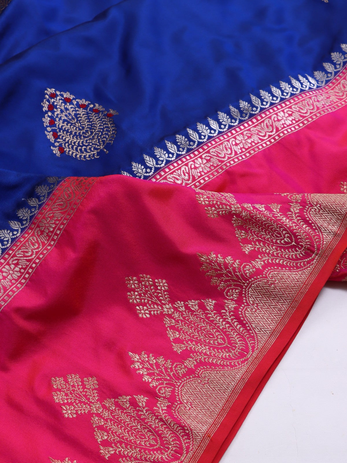 Royal Blue Pure Kathan Silk Saree (Swara)