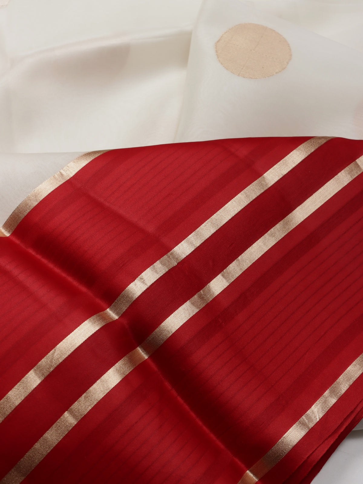 Red Pure Organza Saree (Swara)